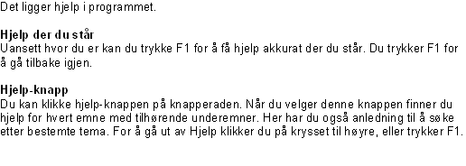 Innføring Hjelp Tips Hint