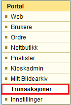 Transaksjoner Transaksjonssiden består i en liste oversikt over alle transaksjonene fra ordrer som dine kunder har gjort.