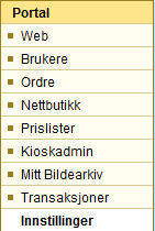 Del 1 - Portal Nivå På portal nivå finner du alle innstillinger for din Portal.