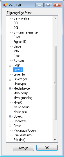 Ordre Skriv faktura Om du vil at PCKasse automatisk skal generere og skrive ut en faktura når denne ordremalen brukes kan du huke av denne boksen.