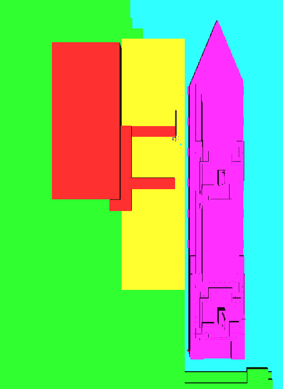 Side 17 av 39 4.1.1 Geometrimodell Bilete 4-1, Bilete 4-2 og Bilete 4-3 viser geometrimodell utan oppsamlingsbasseng. Bilete 4-4 viser eit nærbilete av oppsamlingsbassenget på kaien.