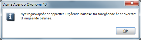 Årsnavn er en beskrivelse av året du skal legge inn, normalt sett årstallet. Aksepter det foreslåtte regnskapsåret, eller skriv inn ny start- og sluttdato.