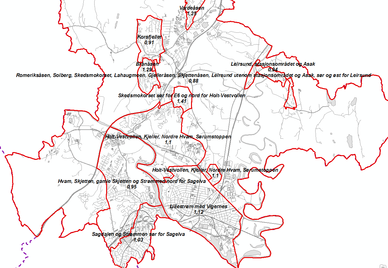 Takstsoner for eneboliger første utkast 10.