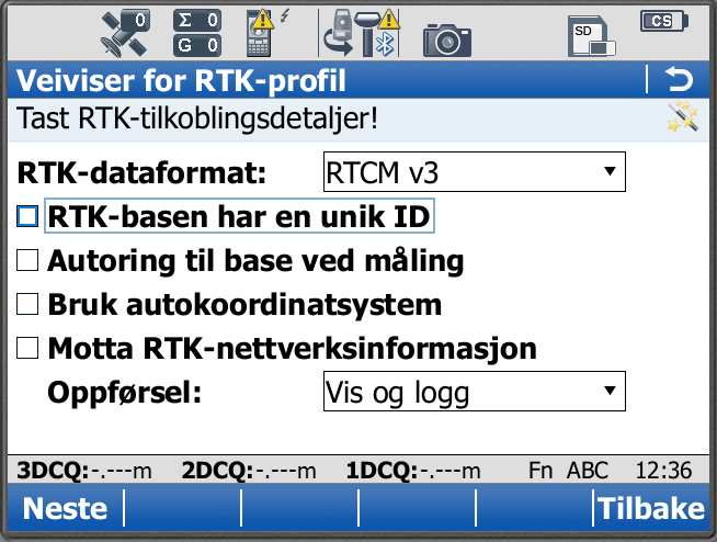 Velg Lag en ny server hvis du ikke allerede har en fra før. Legg inn IP-adresse som vist i bildet til høyre, smartnet.leica-geosystems.no. Vær nøye med at IP-adressen blir riktig.