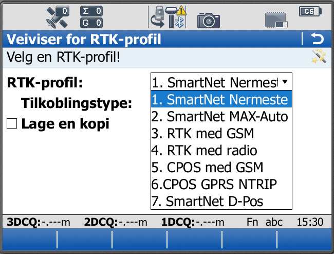 1 Oppsett og bruk av Leica Viva GNSS mot Leica SmartNet For å lage et nytt eller redigere et eksisterende