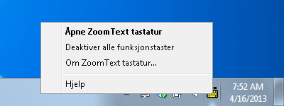 14 ZoomText tastatur innstillinger ZoomText tastatur innstillinger tillater deg å lage dine egne kommandoer i bruker innstillingene.