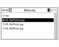 58 Digital bilderamme Velg bildet som du vil vise på displayet. Trykk på knappen INFO flere ganger til valgt bilde vises på displayet.