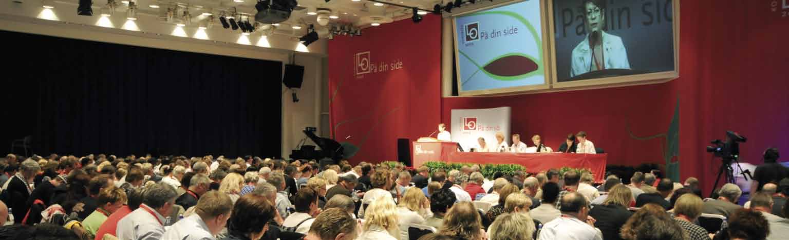 Foto: Roy Ervin Solstad Bilde fra LO-kongressen i 2009. LO-kongressen 2013 Neste år er det LO-kongressen igjen. Det er kongress hvert fjerde år, og den er det høyeste organet i LO. I tidsrommet 3.