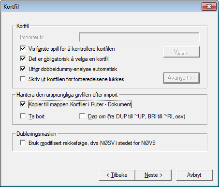 NB legg inn ny krtfil i hver runde / halvrunde Dersm du passerer 32 så frtsettes det med 33 > 35 sv.