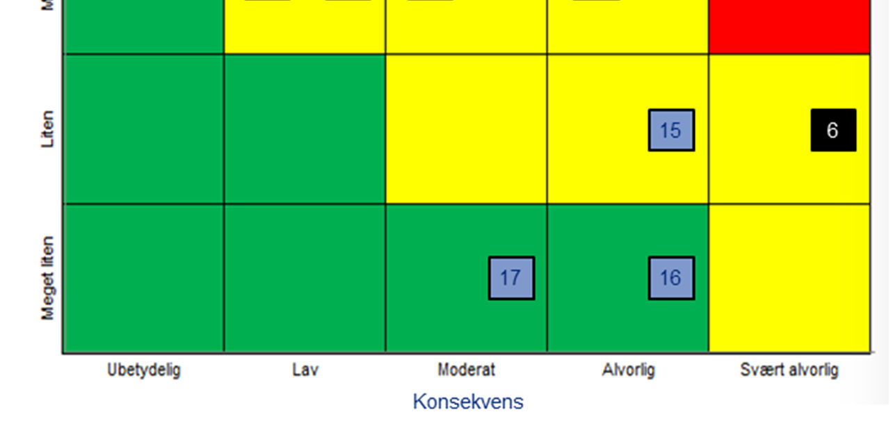 Det presiseres at dette er en begrenset vurdering av risikobildet, hvor vurderingen kun berører de forhold som ble trukket frem under arbeidsmøtet med den enkelte institusjon.