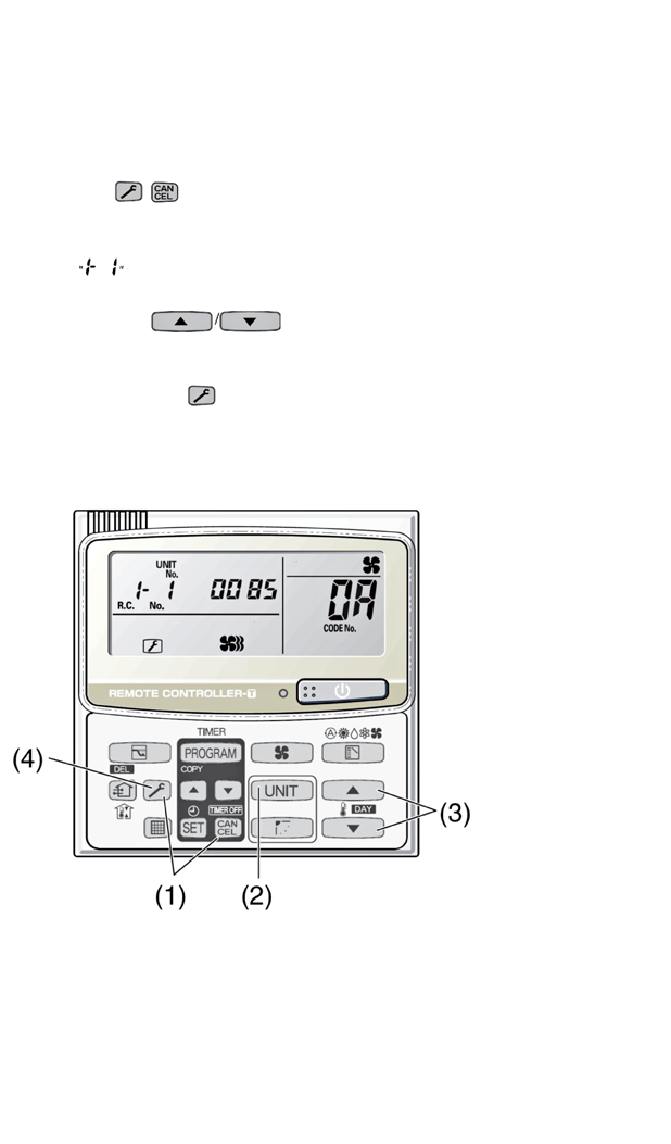 Driftsparameter: Avlesning av driftsparameter for vannsystemet og varmepumpe. Prosedyre: (1) Press og hold knappene inne samtidig i 6 sekunder for å komme til temperatur monitor mode. (2) Unit No.