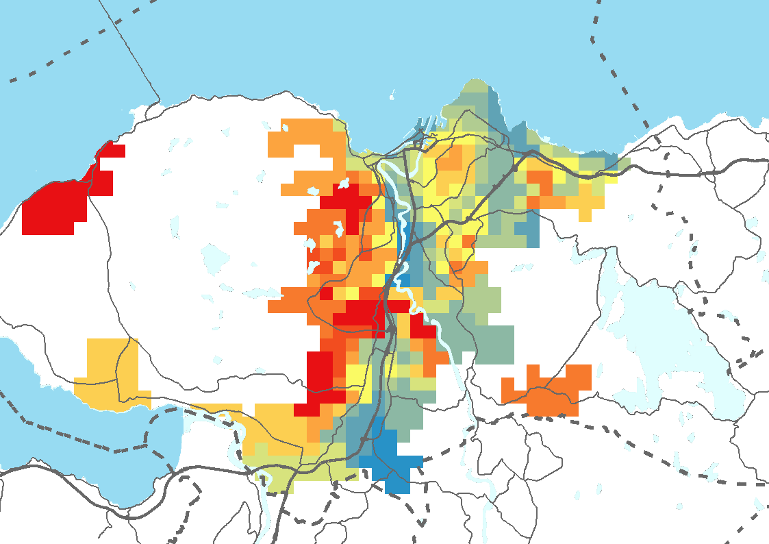 Andel lokalt ansatte i dag Andel lokalt ansatte 0,00-2,50 2,51-5,00 5,01-7,50