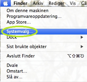 Konfigurering av Apple Mac 1.