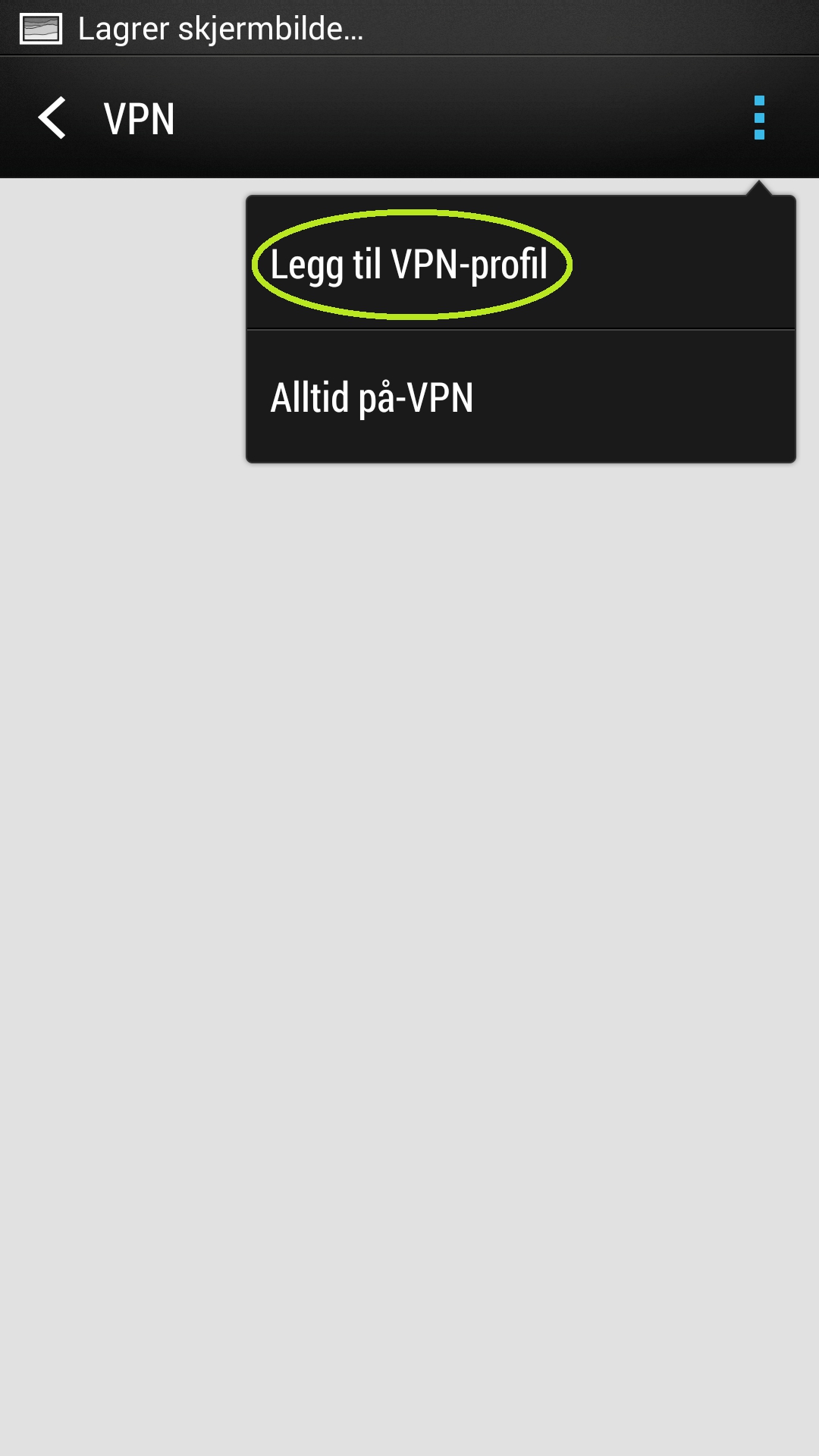 2. Lag en ny VPN tilkobling. 3. I feltet for «Navn» skriver du inn «NorskInternett» 4. I valget «Type» velger du «L2TP/IPSec PSK» 5.