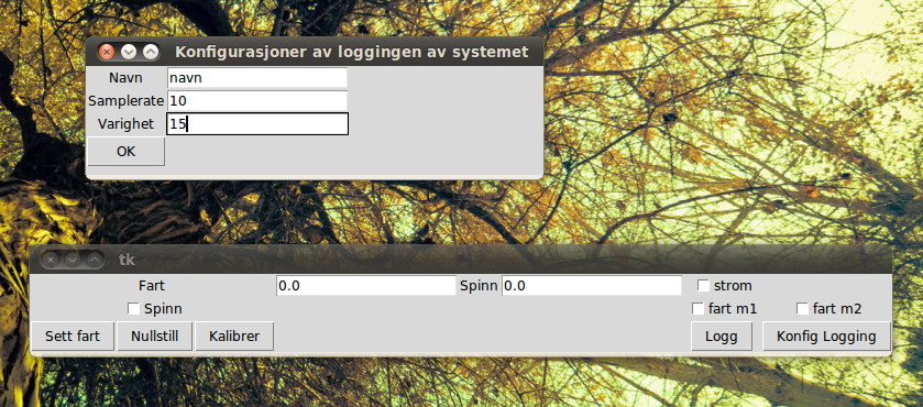 5.4 Programvaren 49 Figur 18: Brukergrensesnittet som sett i Linux (Ubuntudistribusjon) 5.4.3 Kontroll-modul Her ligger hovedelen til programmet.