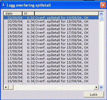 5.1 Overfør spilletall Fra denne rutinen skjer overføring av spilletall til Filmweb. Underliggende bilde kommer opp ved igangsetting av rutinen. Fig.