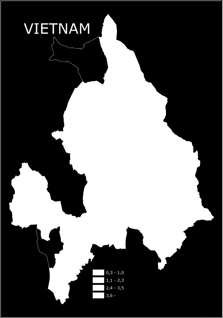 Figur 3: De seks største landbakgrunnene i Akerhsus per 1.