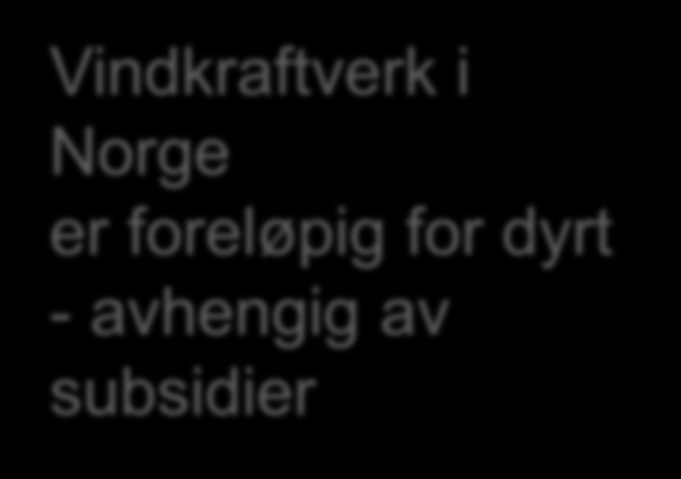 Wind turbine price index mean price by date of delivery H1 2008 H1 2015 ( m/mw) 1.21 1.20 Vindkraftverk i Norge er foreløpig for dyrt - avhengig av subsidier 1.11 1.10 0.99 1.00 1.01 0.97 0.96 1.06 1.