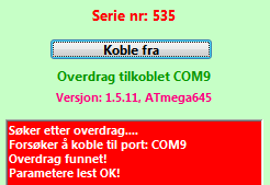 TEMPERATUR På overdrag kortet er det en temperaturføler, og hvis ønskelig kan det i GUI velges alarmnivå for både høy og lav temperatur.