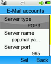 Velg servertype Redig. Servernamn Redig. Serverport Varsling preferanse: Sett inn e-post nedlasting modus, maks størrelse, etc. Signatur: redigere signaturen 4.