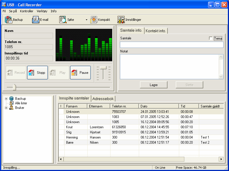 USB-modul kan settes i LDP-7024D/ LD. LDP-CTU Computer Telefoni Datastøttet telefoni Se hvem som ringer med oppslag i salgstøttesystemer (CRM). Benytt PC til å ringe telefonnummer. Marker et tlf. nr.