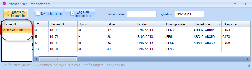 3.1.2 Data etter 30- og 365 dager.