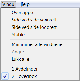 Administrere vinduer Til høyre på tittellinjen til vinduet sees tre små knapper.