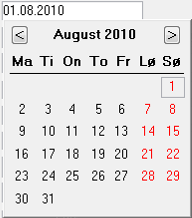 Tast datoen: Plasser markøren i datofeltet og skriv inn ønsket dato.