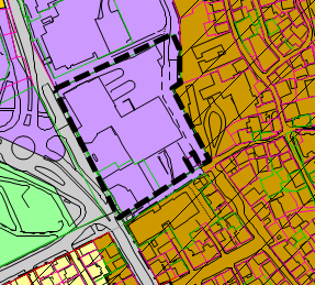 Forslag til planprogram Plan 2557P, Løkkeveien 97-99, Blidensol Side 12 3.2.2 Kommuneplan for Stavanger kommune 2010-2025 I gjeldende kommuneplan er planområdet disponert til næringsformål, direkte tilgrensende sentrumsformål i øst og sør.