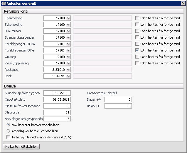 Div endringer i fravær Arbeidsgiverperiode Tidligere var arbeidsgiverperiode hardkodet til 16 dager med mulighet for å overstyre til 3 dager pr ansatt.