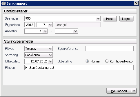 Feltforklaring til de forskjellige Filtypene: Filtype Forklaring Telepay BBS Dette er fil til Telepay.