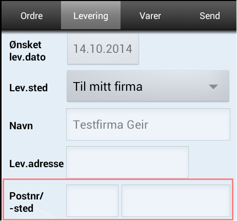 Varebestilling Nyheter i POCKETLINK versjon 14.