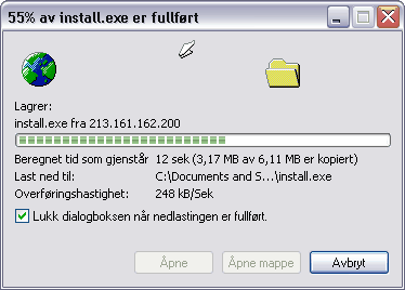 1.5.3.3 Nedlasting fra Internett Nedlasting foretas fra www.finale.no. Framgangsmåte: 1. Gå på meny Nye versjoner. 2.