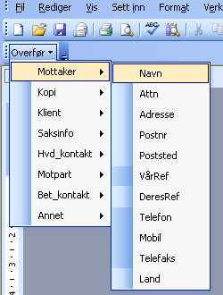 Stå på fanen Word og klikk på knappen NYTT DOKUMENT Klikk Mal nede i høyre hjørne Klikk OK I dialogboksen som kommer opp, gir du en beskrivelse av malen du skal lage, slik at den er lett å kjenne