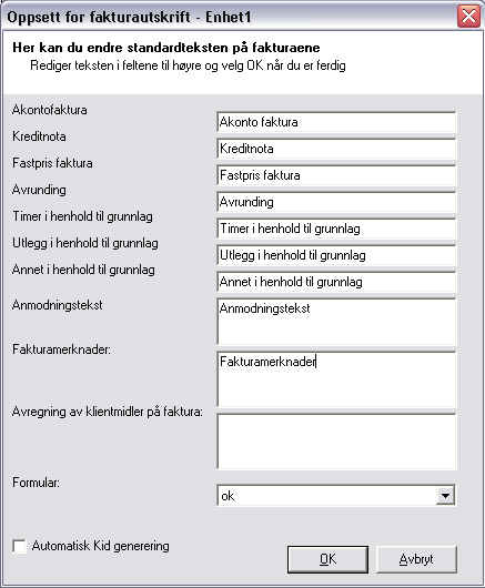 Dersom brukeren har laget egne maler, anbefales det at disse kopieres over til en egen katalog parallelt med fellesmalene. På en server er det viktig at hele stien defineres, dvs \\servernavn\xxx\xxx.