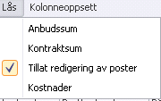 60 Anbudsvinduet 60 Velger du alle poster, så vil den gå igjennom alle postene, se etter ressurser og henter inn påslagsprosenten som ligger i ressursbanken.