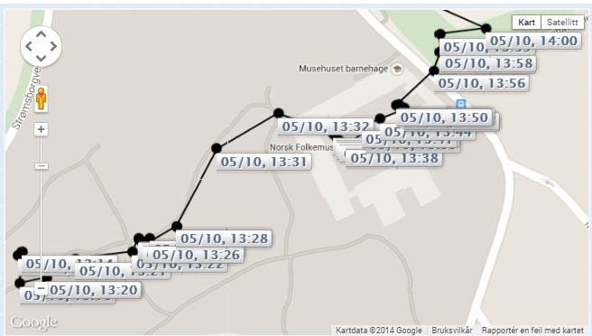 6.2 GPS SPORING Med GPS sporing så menes det at man regelmessig sender inn posisjoner over GSM til våre servere, slik at man kan følge bevegelsene til bæreren.