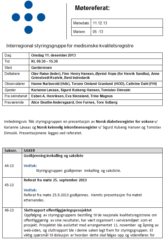 Sak 1/14 vedlegg 1 Referat fra