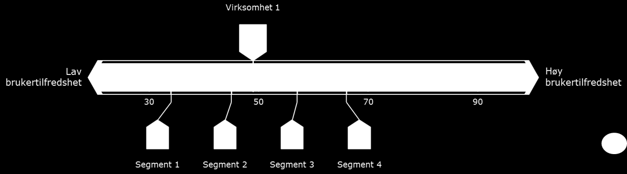 Overordnet bruker-/kundetilfredshet (TRI*M Indeks) TRI*M omdømmeindeks beregnes ved hjelp av fire generelle spørsmål.