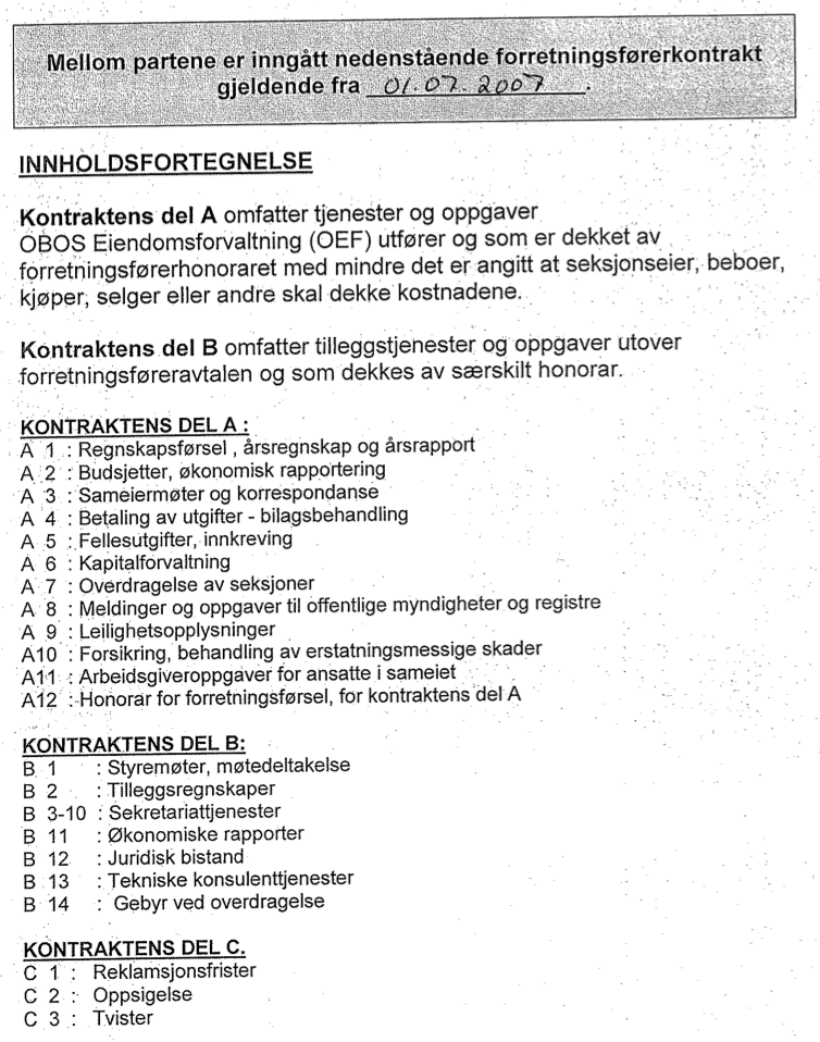 Sameiet Nordraaks gate 3 FVD-håndbok - Del 1 Forvaltning side 4 A1 Forvaltning Forretningsfører Dato:15.05.