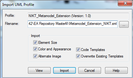 Velg XML filen som inneholder profilen, (vær obs på at eventuelle bildefiler som følger med profilen er lagret i samme mappe som XML filen selv). Klikk på import ferdig.