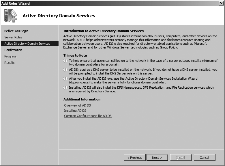 A C T I V E D I R E C T O R Y D O M A I N S E R V I C E S 51 Når vi krysser av for Active Directory Domain Services, får vi spørsmål om vi ønsker å ta med en nødvendig feature(.net framework).