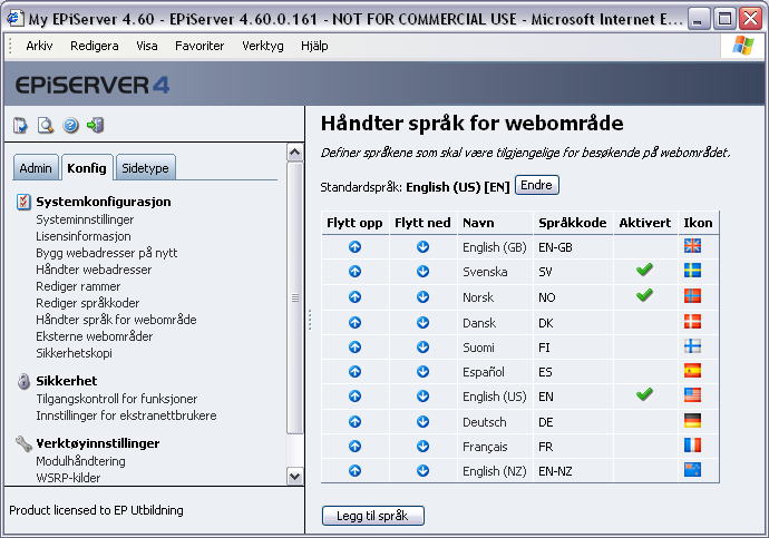 48 Administratorhåndbok for EPiServer 4.