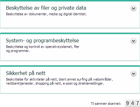 Venstre del av hovedvinduet Høyre del av vinduet inneholder informasjon om programfunksjonen valget i venstre del, og lar deg konfigurere innstillingene, gir verktøy for kjøring av