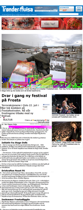 Drar i gang ny festival på Frosta Trønder-Avisa. Publisert på nett 04.05.2012 18:00. Profil: Analyseprofiler, Frosta Fjordfestival. Terroraksjonene i Oslo 22.