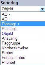 Grafikk - kakediagrammer Arbeidsordre standard listevisning som viser alle arbeidsordrene. Delaktiviteter lister ut alle delaktivitetene. For detaljer, se senere i manualen.