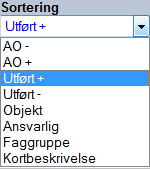 Historikk standard listevisning som viser alle historiske arbeidsordrer.