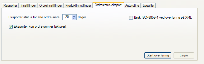 Opprett/Lagre oppsett for ordreimport Et oppsett for ordreimport består av: Kilde for hvor ordre skal hentes fra Lokasjon for hvor bekreftelse og ordrestatus skal sendes Link til en Mamut