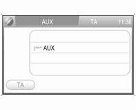 30 AUX-inngang AUX-inngang Generell informasjon Bruk Generell informasjon... 30 Bruk... 30 I midtkonsollen foran girspaken er det en AUX-kontakt for tilkobling av eksterne audiodatakilder.