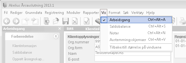 Hvordan komme i gang Ny fil Når du har startet programmet og skal opprette en ny fil kan du velge Ny fil fra startsiden. Arbeidsgang Til venstre i skjermbildet ligger Arbeidsgang.